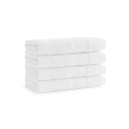 Monarch Brands Turkish Hand Towels, 18in x 32in, Solid , White, 4PK PNP-HT-TS-1832-5-4-WHT